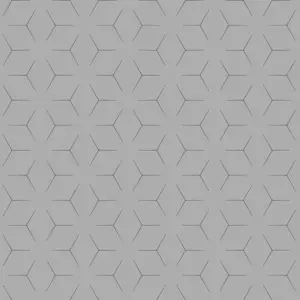 Wandou Grey Metallic effect Geometric Smooth Wallpaper Sample