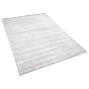 Viscose Area Rug 140 x 200 cm Light Grey GESI II