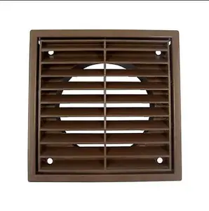 High-Quality 100mm Brown AIRVENT Fixed Louvre Grille for Optimal Airflow