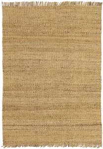 Handmade Kilim Modern Natural Plain Easy to Clean Jute Rug for Living Room Bedroom & Dining Room-120cm X 170cm