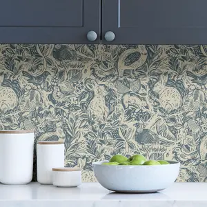 NuWallpaper NUS3622 Terrene Peel & Stick Wallpaper, Blue