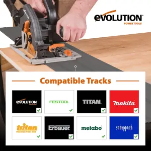 Evolution 027-0001A R185CCSX+ Circular Track Saw 185mm 1600W 240V EVLR185CSXP