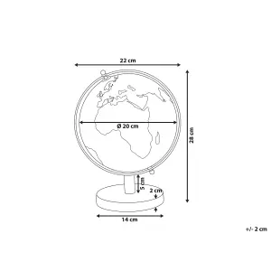 Beliani Modern Globe CABOT Silver