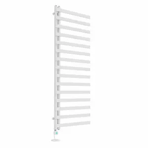 Right Radiators Prefilled Thermostatic Electric Heated Towel Rail Designer Ladder Warmer Rads - 1600x600mm White