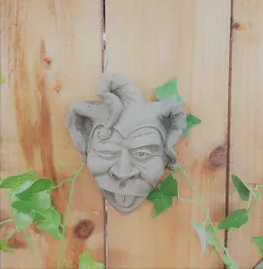 Mystical Jester Face Stone Wall Plaque