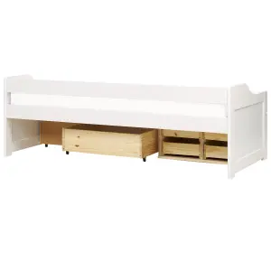 Wooden EU Single Bed 90 x 200 cm White ROYVILLE