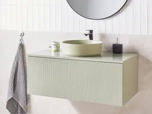 Bathroom Wall Mounted Cabinet 100 x 52 cm Green ALZIRA