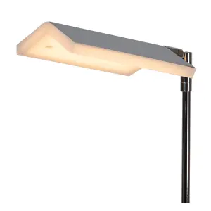 Lucide Aaron Classic Floor reading lamp - LED Dim. - 1x10W 2700K/4000K - Chrome