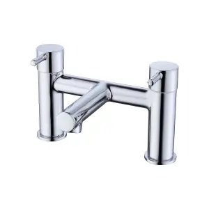 VURTU Braughing Bath Filler,  1/4 Turn, Dual Lever Ceramic Disc, High/ Low Water Pressure, 240(H) x 200(W), Chrome, 628538