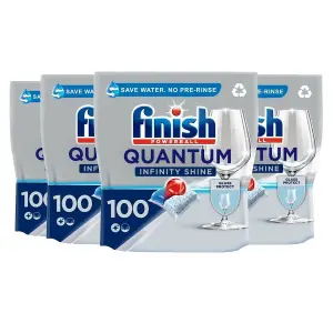 400 x Finish Quantum Infinity Shine Dishwasher 100 Tablets Bulk Buy