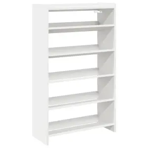 Berkfield Shoe Rack White 60x25x100 cm Engineered Wood