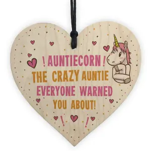 Auntie Gift Funny Unicorn Sign Crazy Auntie Birthday Christmas Gift From Niece Nephew