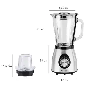 Innoteck Kitchen Pro 5 Speed Blender with 1.5L Glass Jar Plus Coffee grinder Combo  for Smoothie, Juice Mixing and Ice Crush -500W