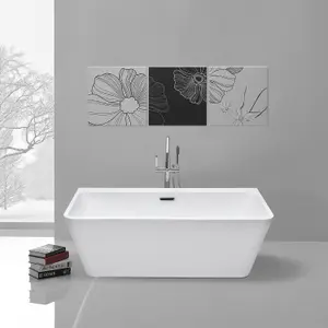 Morgan White Freestanding Acrylic Bath (L)1680mm (W)800mm