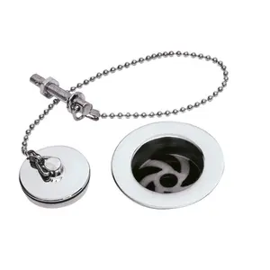 Wastes & Extras 6cm Chain and Stopper Waste Bathroom Sink Drain