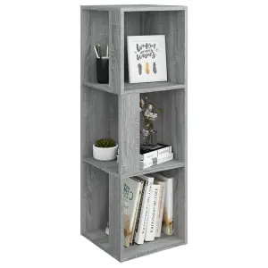 Berkfield Corner Cabinet Grey Sonoma 33x33x100 cm Engineered Wood