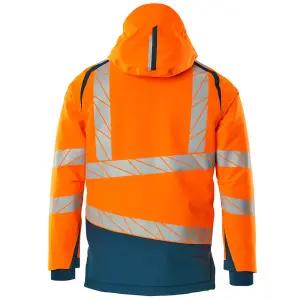 Mascot Accelerate Safe Winter Jacket with CLIMascot (Hi-Vis Orange/Dark Petroleum)  (XX Large)