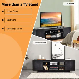 Costway TV Stand for TV up to 65" Media Console Cabinet Entertainment Center w/ 2 Doors