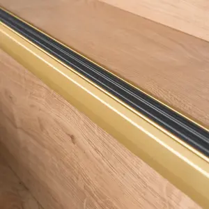 Anodised aluminium anti non slip stair edge nosing trim 900mm x 46mm x 30mm A38 gold