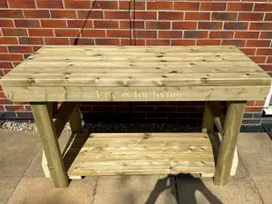 MG Timber Products: Indoor/Outdoor Wooden Workbench / Potting Table / BBQ Table / Pizza Oven Table / Garden Table, 5ft Workbench