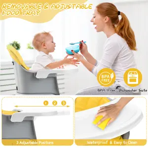 Costway 6-in-1 Baby High Chair Infant Feeding Chair Kids Stool w/Removable Tray & Cushion