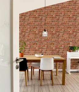 Arthouse Urban Brick Red Wallpaper