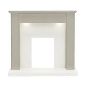 Be Modern Whitburn Stone Fire surround set with Lights included