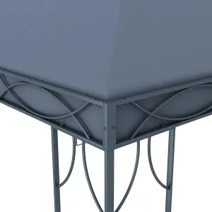 Berkfield Gazebo with LED String Lights 300x300 cm Anthracite