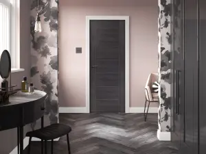 Internal Laminate Umber Grey Palermo Door  - 1981 x 610 x 35mm (24")