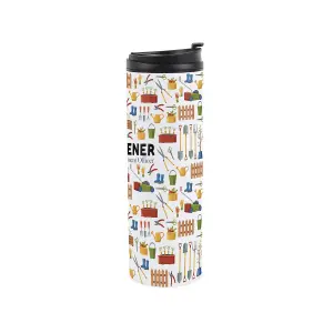 Gardener Travel Mug - Novelty Landscaping Gift - Stainless Steel Vacuum-Sealed Double-Walled Hot/Cold Drinks Travel Flask