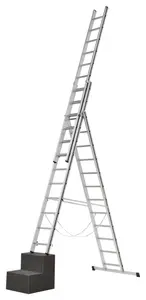 Hymer AluPro Black Line Combination Ladder Fixed Stabiliser Bar - 3x12 Rung (7.79m)