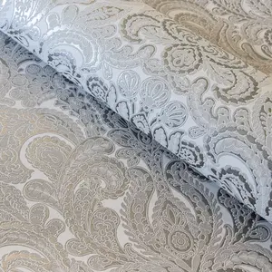 Galerie Adonea Ares Stone Grey Metallic Damask 3D Embossed Wallpaper Roll