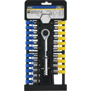 24Pcs 1/4'' Socket Wrench Kit Set