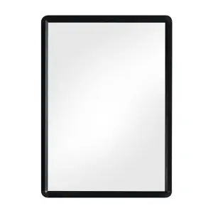 Black Wall Mounted Rectangular Framed Bathroom Mirror Vanity Mirror 480 x 630 mm