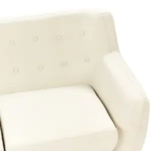 3 Seater Fabric Sofa Light Beige MOTALA