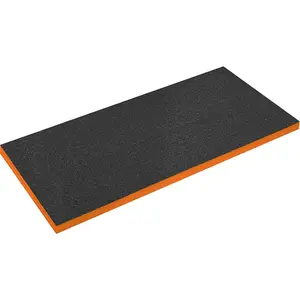 Customizable Easy Peel Shadow Foam Toolbox Insert - 1200mm x 550mm x 50mm - Orange and Black