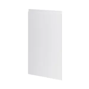 GoodHome Garcinia Integrated handle Gloss light grey Tall wall Cabinet door (W)500mm (H)895mm (T)19mm