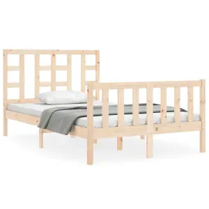 Berkfield Bed Frame with Headboard 120x200 cm Solid Wood