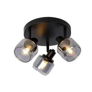 Lucide Bjorn Classic Ceiling Spotlight 38cm - 3xE14 - Black