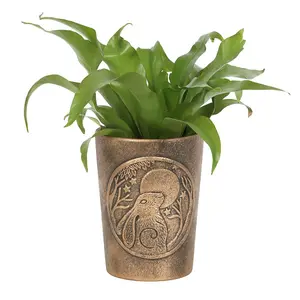 Lisa Parker Moon Gazing Hare Terracotta Flower Pot Bronze (One Size)