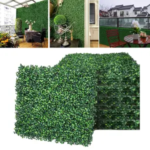 6 Pieces Green Simulation Milan Fake Plastic Plant Wall 600 x 400 mm