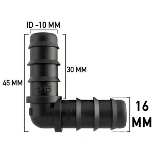 Automatic watering connector - fitting: 13mm elbow (pack of 5), barbed connector for 13/16mm irrigation pipe