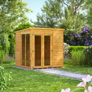 6 ft. W x 6 ft. D Power Pent Shiplap Dip Treated Summerhouse (6x6)