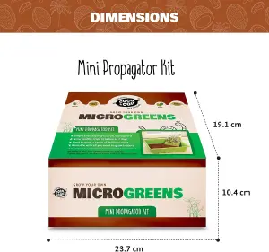 Grow Your Own Microgreens Kit  Sprouting Seeds Beginners Gardening Gift Set   Harvest in up to 2 Weeks. Seeds Included (Mini Kit)