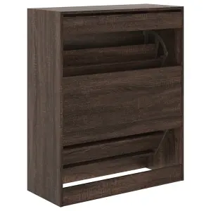 Berkfield Shoe Cabinet Brown Oak 80x34x96.5 cm Engineered Wood