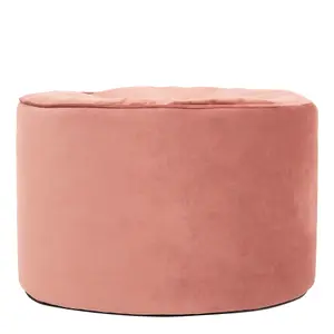 icon Natalia Velvet Armchair Bean Bag and Pouffe Set Dusk Pink Giant Bean Bag Chair