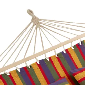 Hammock Eden - with support bars, for 2 people, durable fabric - colourful stripes