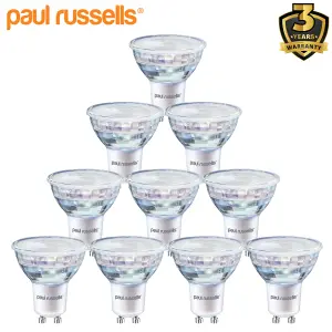 paul russells LED GU10 Light Bulb, 4.9W 550 Lumens, 40w Equivalent, 2700K Warm White, Ceiling Spotlights, Pack of 10