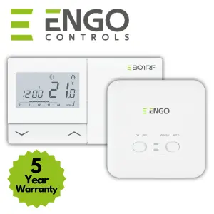 ENGO E901-RF 7 day Programmable Wireless Thermostat Boiler Central Heating Controller