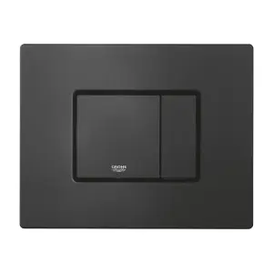 Square Rimless Wall Hung Toilet WC Pan with GROHE 1.13m Concealed Cistern Dual Flush  Frame - Phantom Black